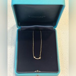 Tiffany Smile Pendant diamonds 18K gold